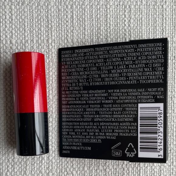 Giorgio Armani Lip Power Vivid Red Lipstick mini - 405 sultan - Picture 8 of 11